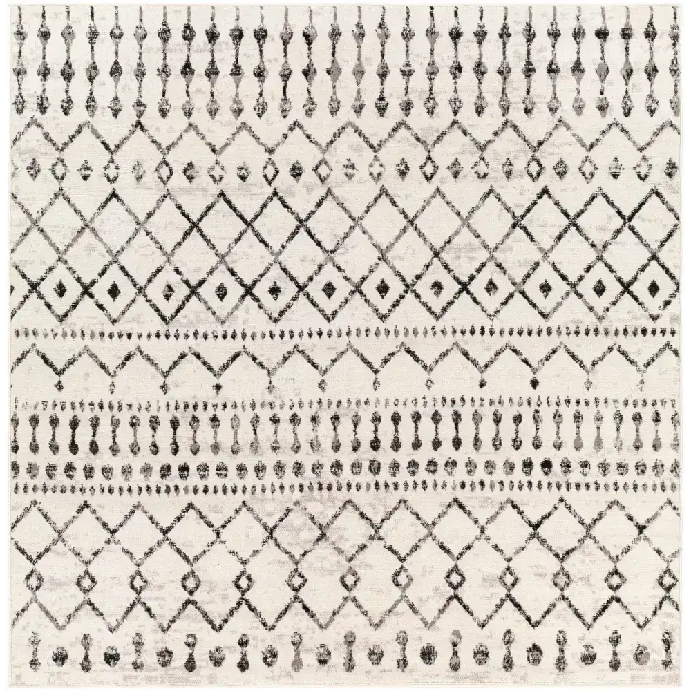 Scandi All Over Pattern Rug - 6’7’’ Square - Boutique Rugs