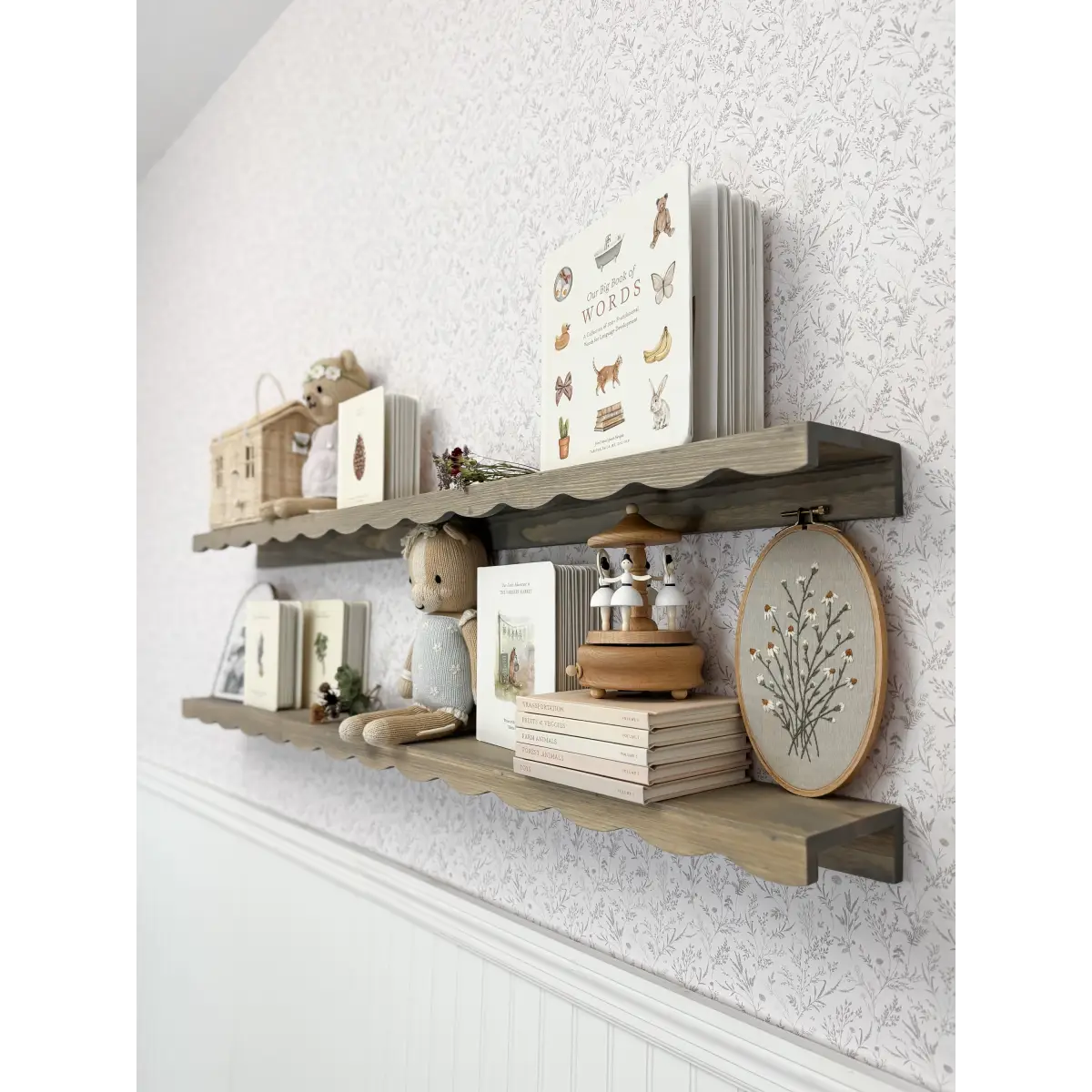 Scarlett Wallpaper - Delicate Wildflowers - by Elfi Yang - Loomwell Home Goods