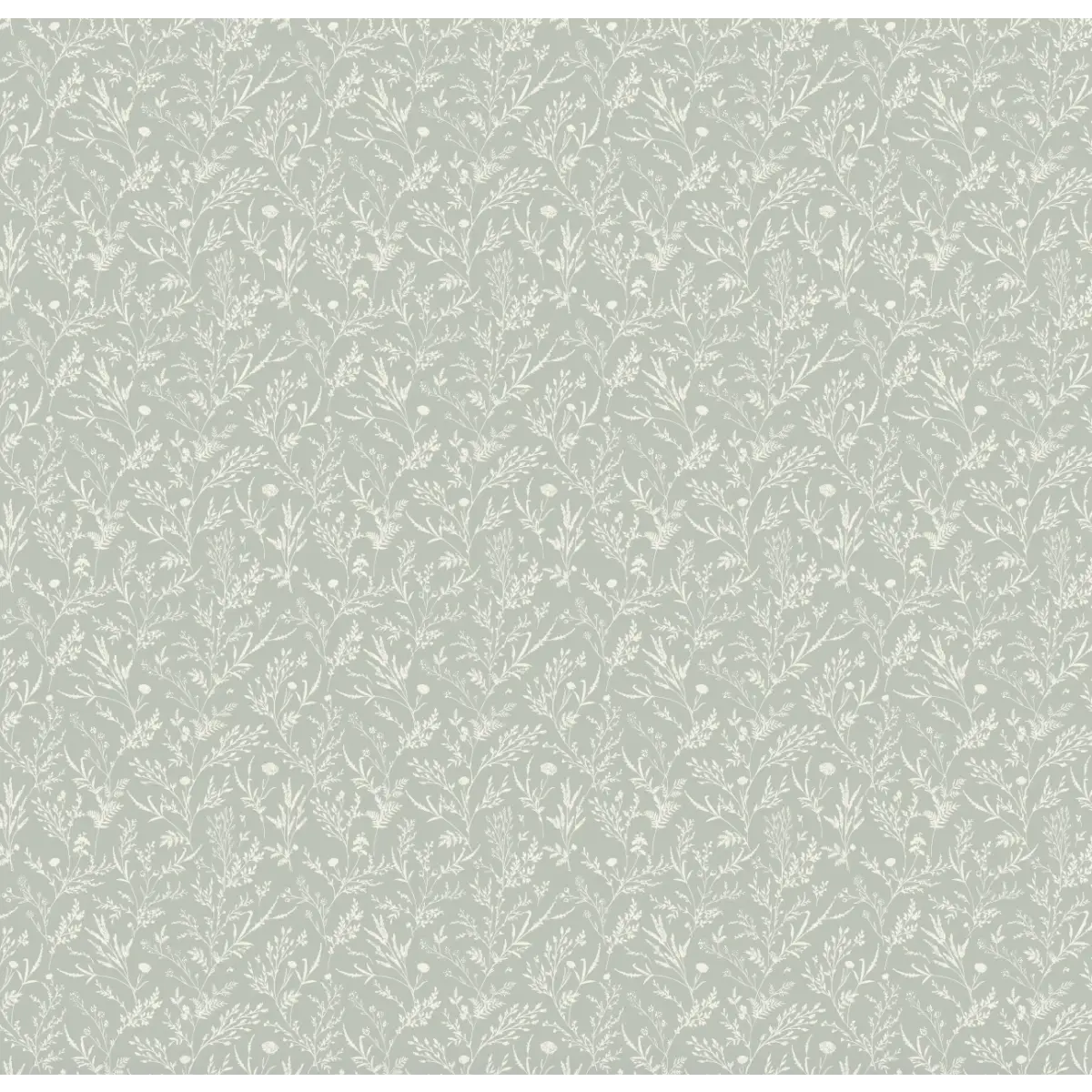 Scarlett Wallpaper - Delicate Wildflowers - by Elfi Yang - Sample 1 foot by 1 foot / Sage - Loomwell Home Goods