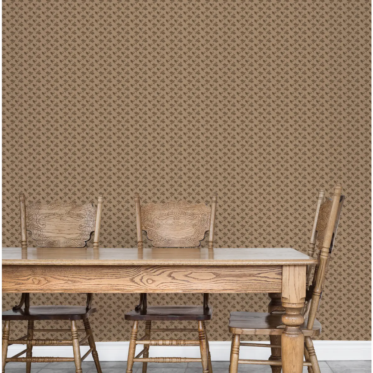 Scout Wallpaper - Tiny Flowers and Birds Texture - by Thoroughfare Design - Loomwell Home Goods