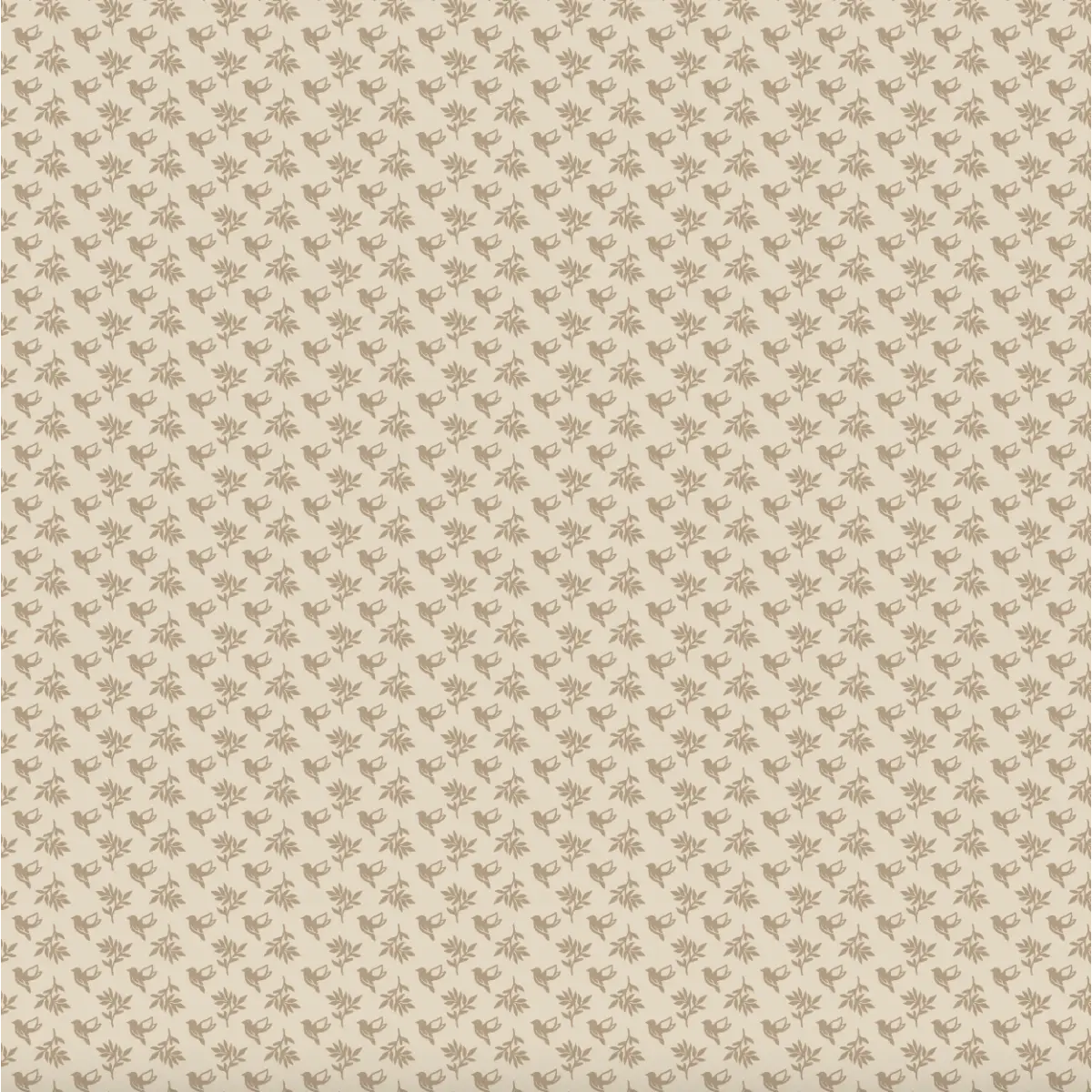 Scout Wallpaper - Tiny Flowers and Birds Texture - by Thoroughfare Design - Sample 1 foot by 1 foot / Ivory - Loomwell