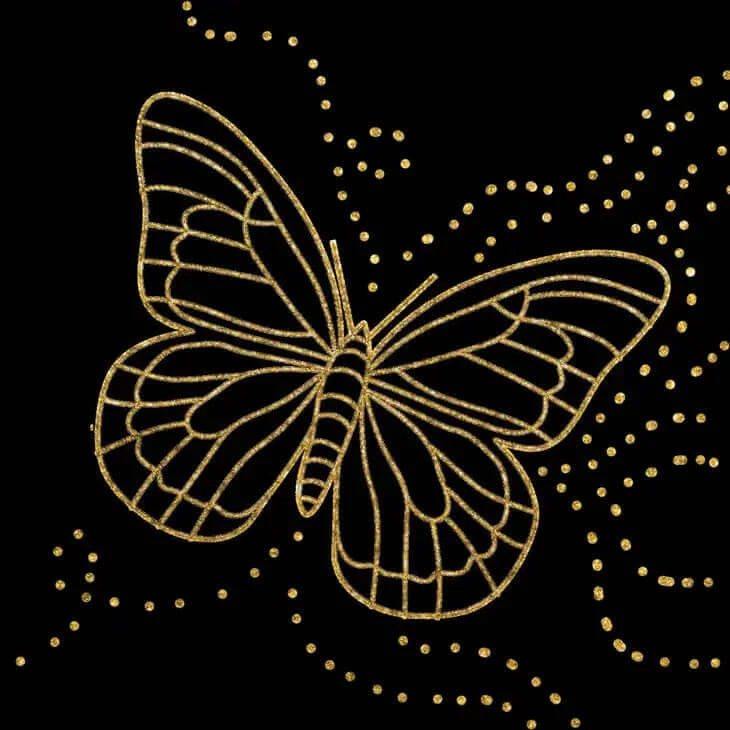 Scratch and Sketch Art Tile Sample Butterfly
