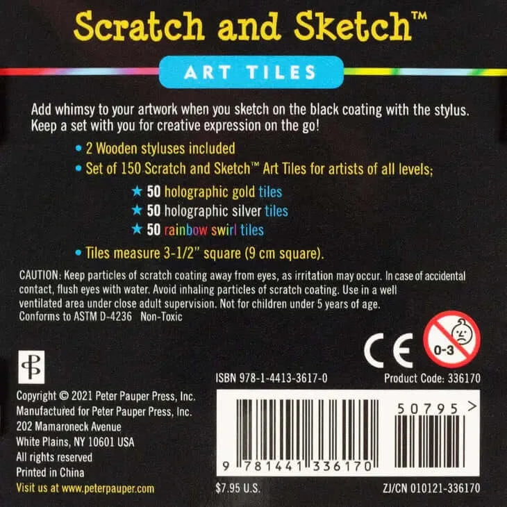 Scratch and Sketch Art Tiles Info