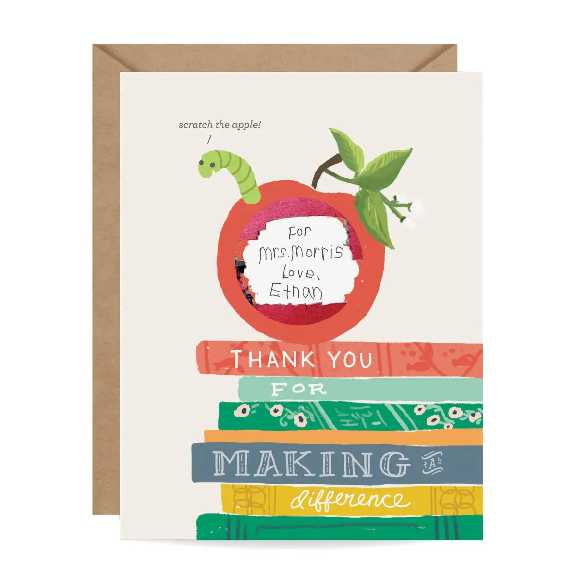 Scratch-Off Greeting Card - Teacher Thank - Inklings Paperie