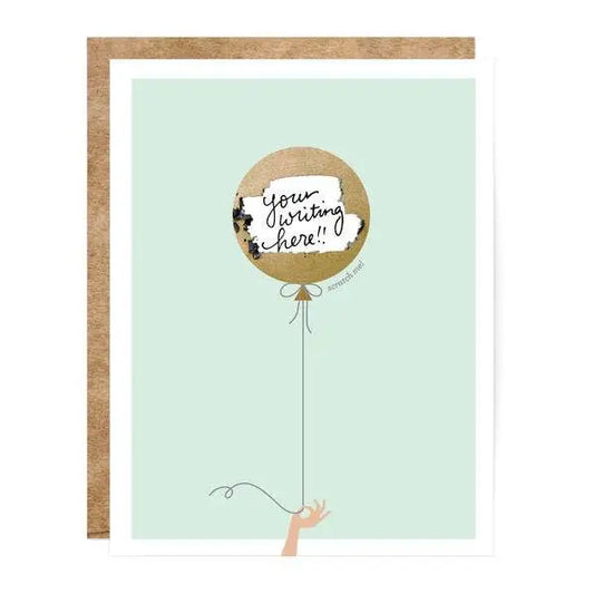 Scratch-Off Greeting Card - Balloon with Message - Inklings Paperie