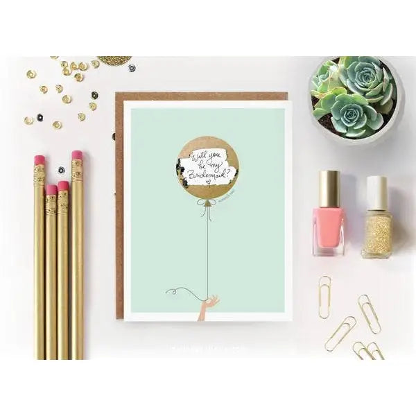 Scratch-Off Greeting Card - Balloon with Message - Inklings Paperie