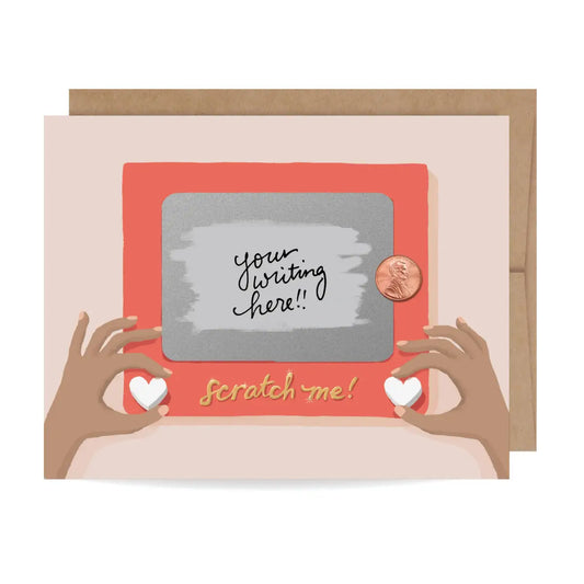 Scratch-Off Greeting Card - Etch-A-Sketch - Inklings Paperie