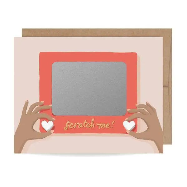 Scratch-Off Greeting Card - Etch-A-Sketch - Inklings Paperie