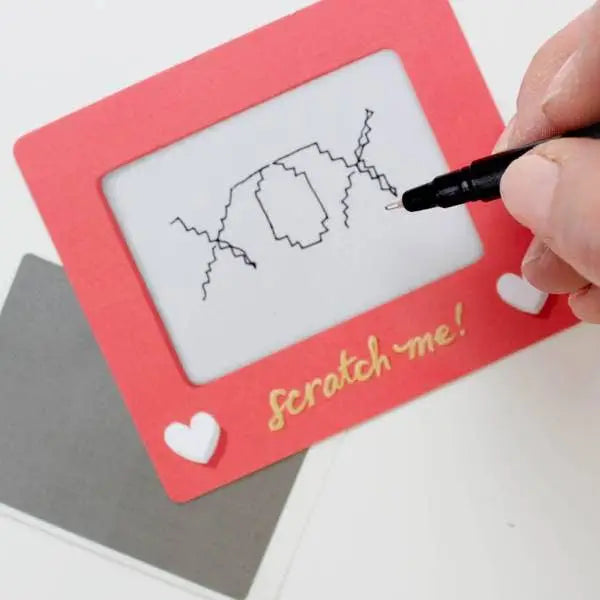Scratch-Off Lunchbox Love Notes - Etch-a-Sketch - Inklings Paperie