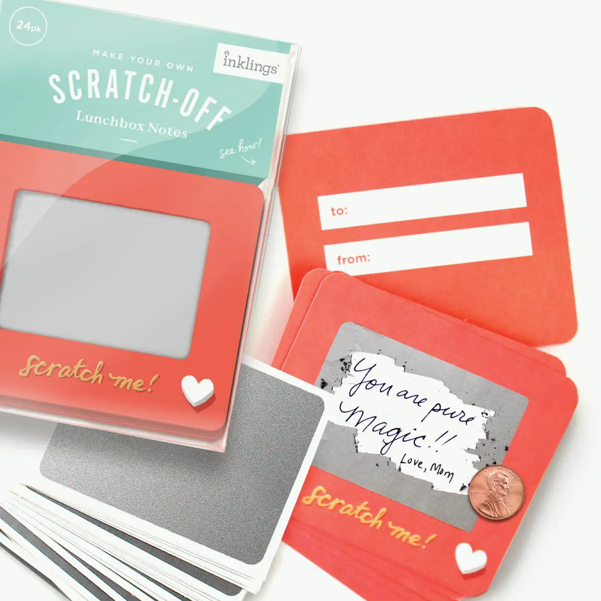 Scratch-Off Lunchbox Love Notes - Etch-a-Sketch - Inklings Paperie