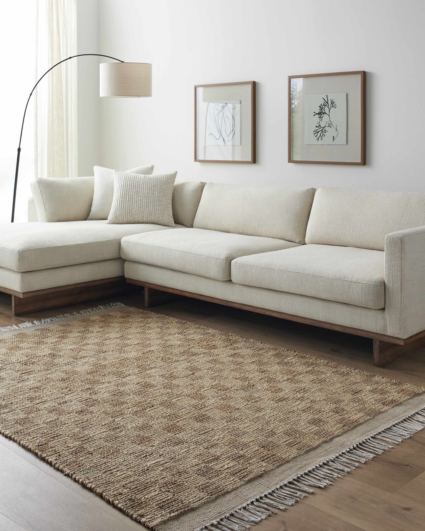 Ionut Checkered Jute Rug