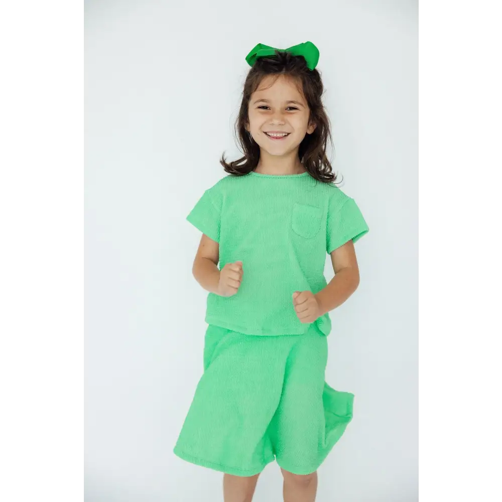 Seafoam Green Scrunchy Pocket Tee - Mila & Rose ®