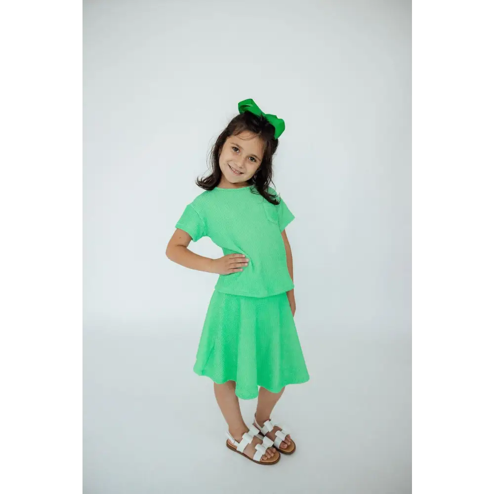 Seafoam Green Scrunchy Pocket Tee - Mila & Rose ®