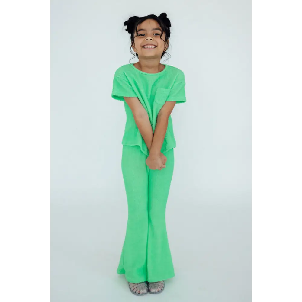 Seafoam Green Scrunchy Pocket Tee - Mila & Rose ®