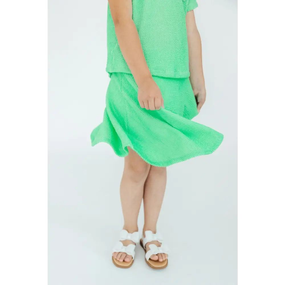 Seafoam Green Scrunchy Twirl Skort - Mila & Rose ®