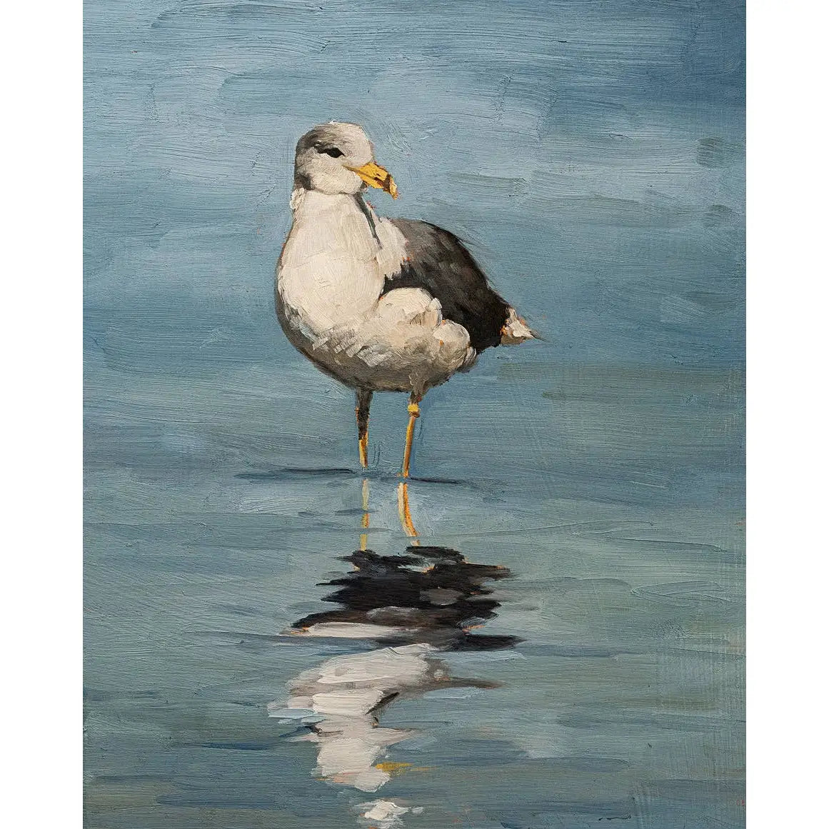 Art Print - Seagull Coastal Painting - 5x7 - Miss Mustard Seed