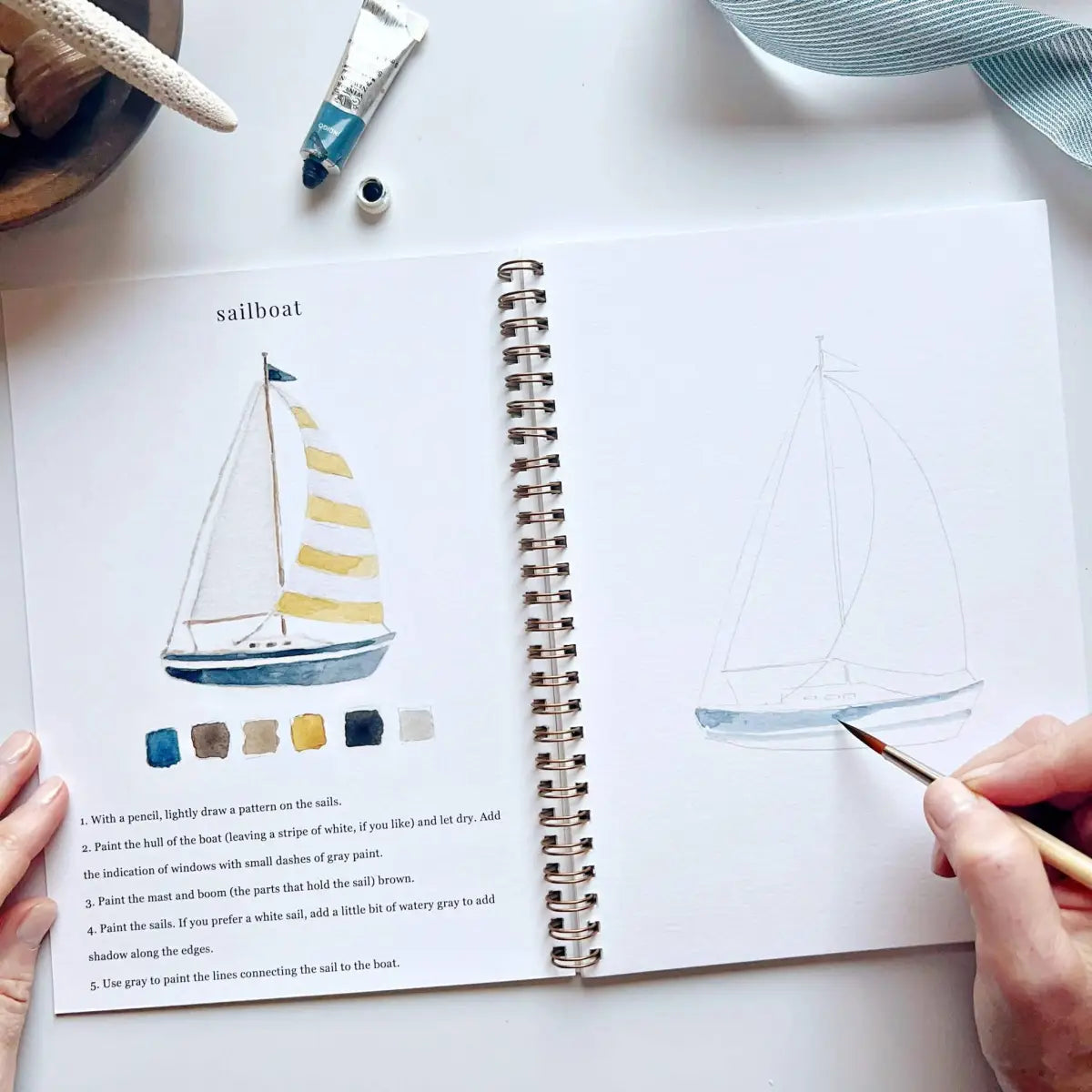 Watercolor Workbook - Seaside - Emily Lex - emily lex studio