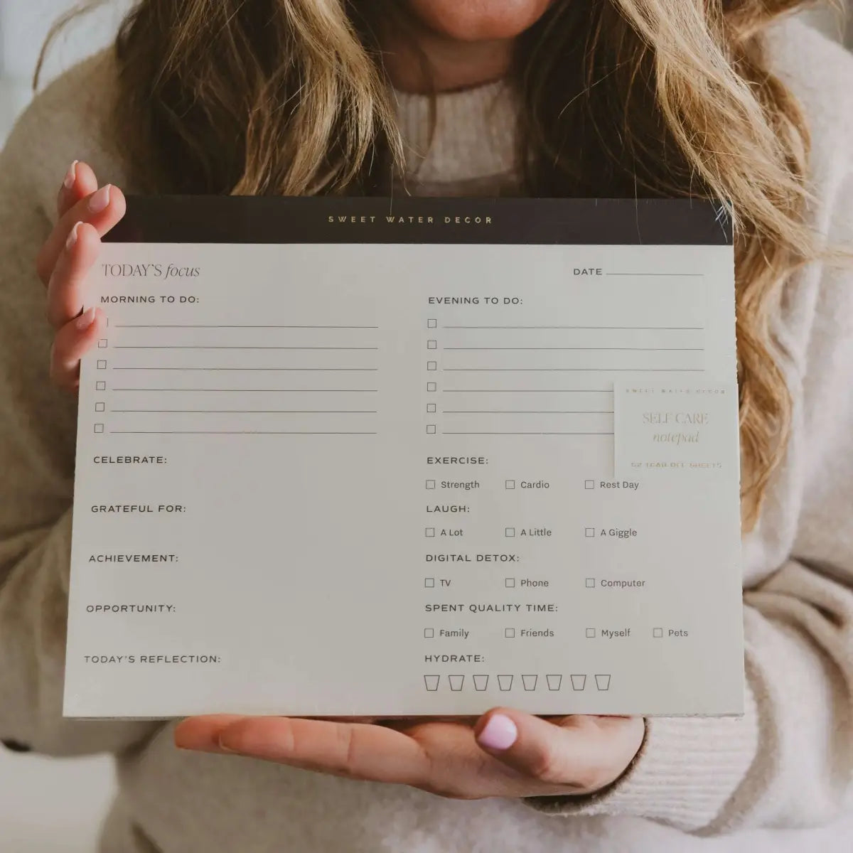 Self Care Notepad - Sweet Water Decor