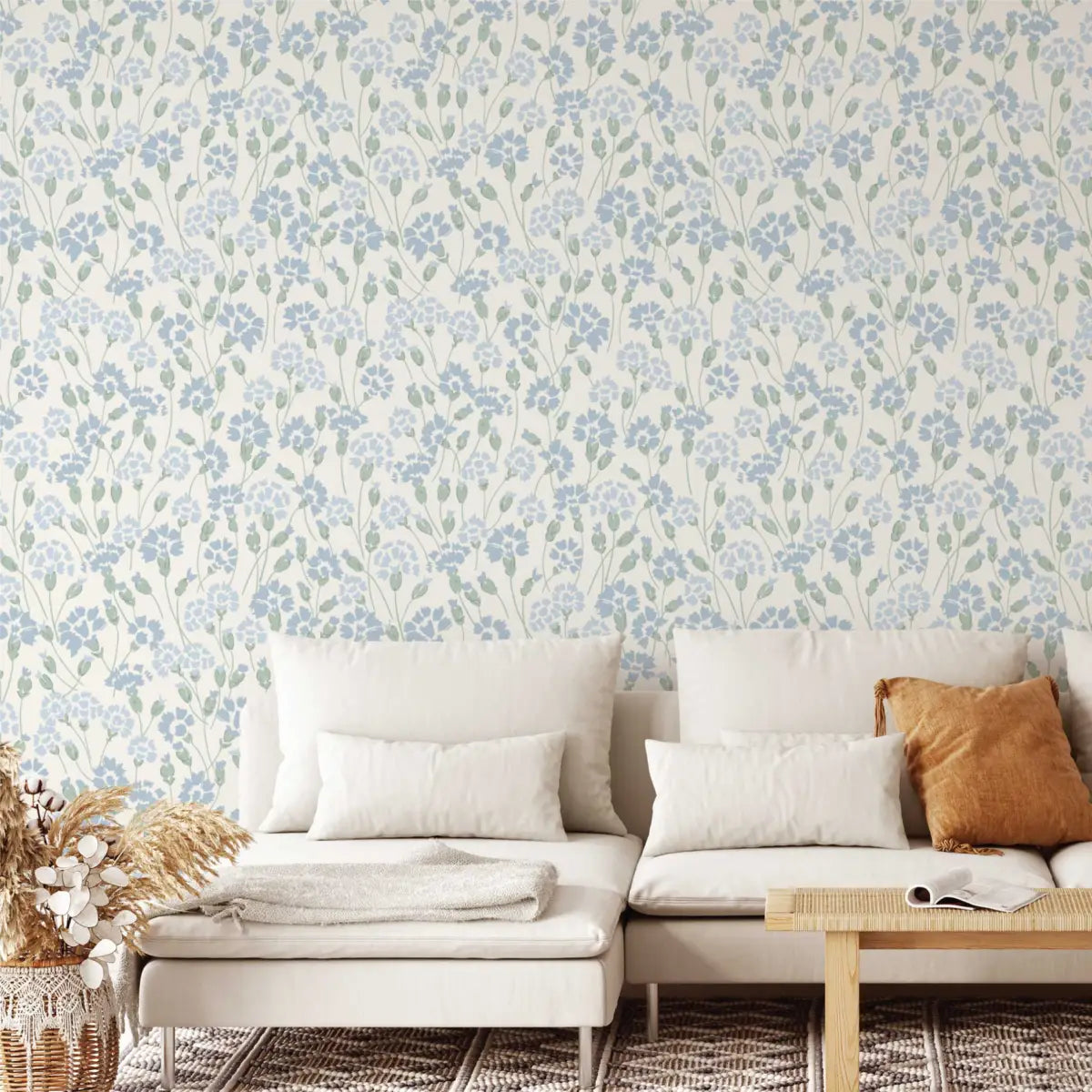 Seneca Wallpaper - Cornflower Field - by Hufton Studio - Loomwell Home Goods