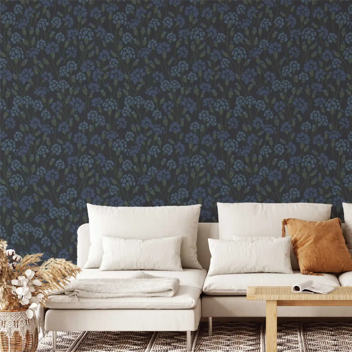 Seneca Wallpaper - Cornflower Field - by Hufton Studio - Loomwell Home Goods