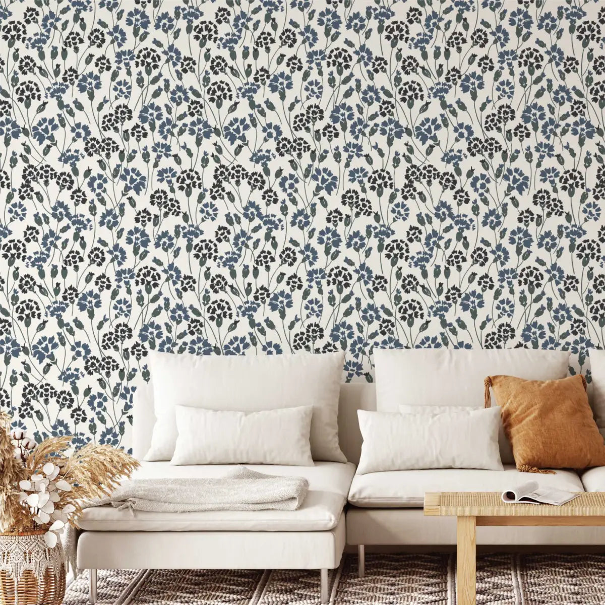 Seneca Wallpaper - Cornflower Field - by Hufton Studio - Loomwell Home Goods