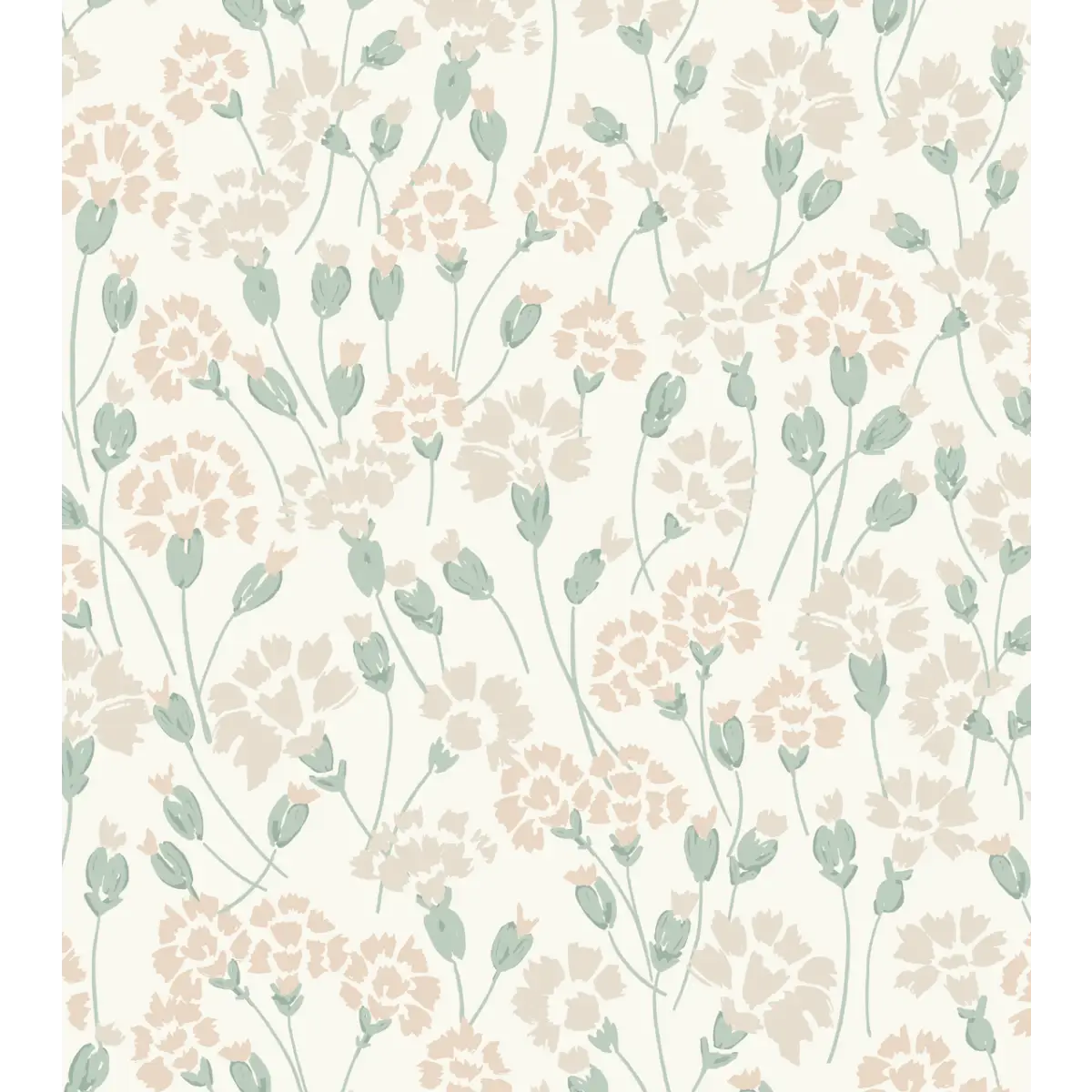 Seneca Wallpaper - Cornflower Field - by Hufton Studio - Sample 1 foot by 1 foot / Peach - Loomwell Home Goods