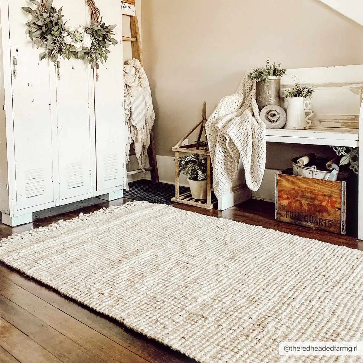 Senneterre Bleached Jute Rug - Boutique Rugs