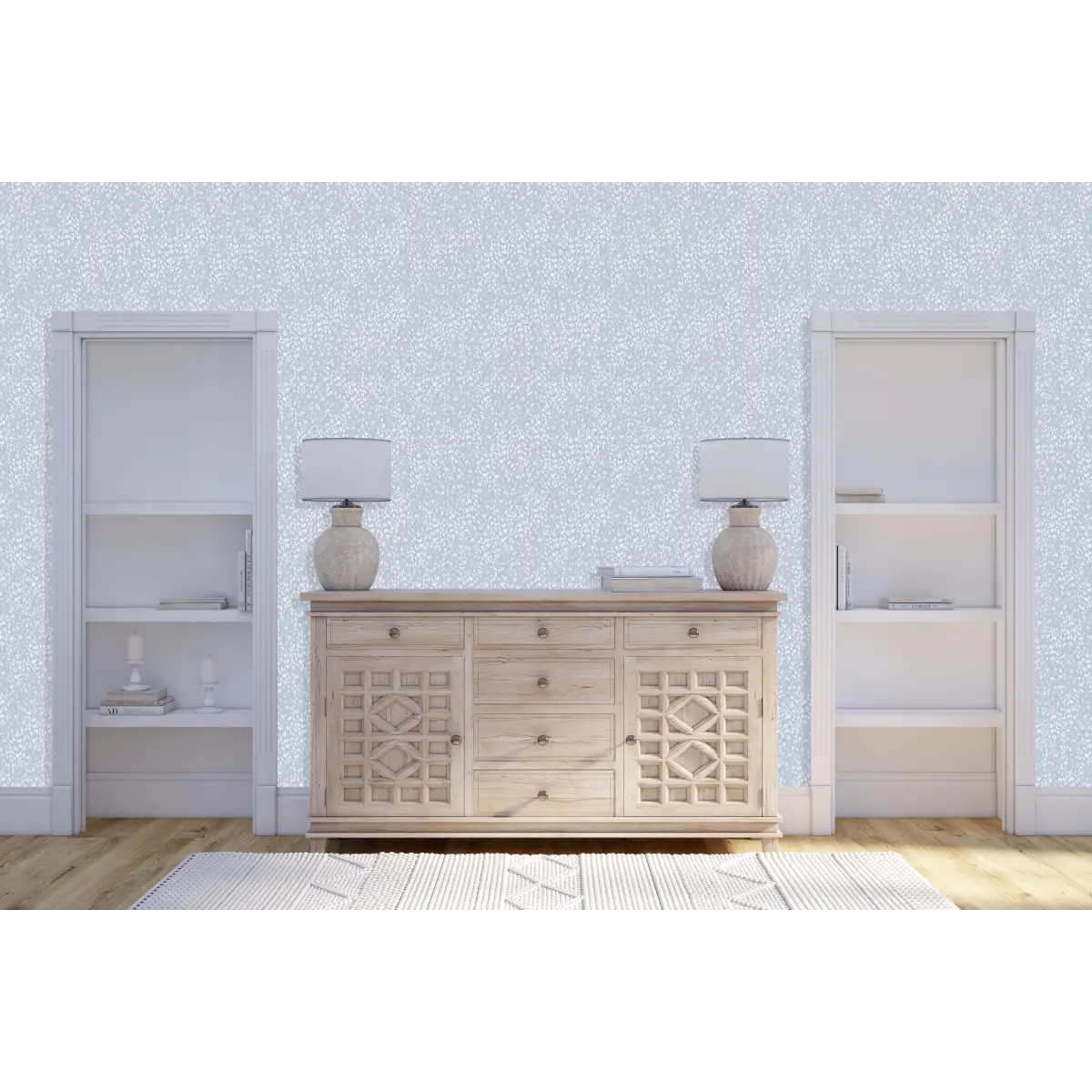 Serena Wallpaper - Calming Leaves - by Melissa Johnson Design - Loomwell Home Goods