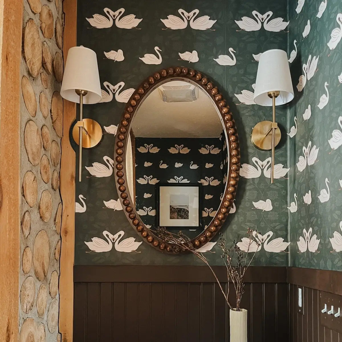 Sevan Wallpaper - Swans - by Cassandra Zaniboni - Loomwell Home Goods