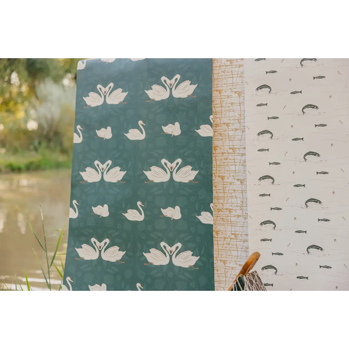Sevan Wallpaper - Swans - by Cassandra Zaniboni - Loomwell Home Goods