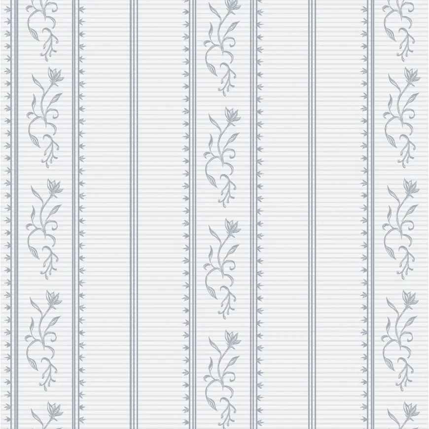 Shayne Wallpaper - Floral Stripe - by Aubrey Fairchild - Sample 1 foot by 1 foot / Light Blue - Loomwell Home Goods