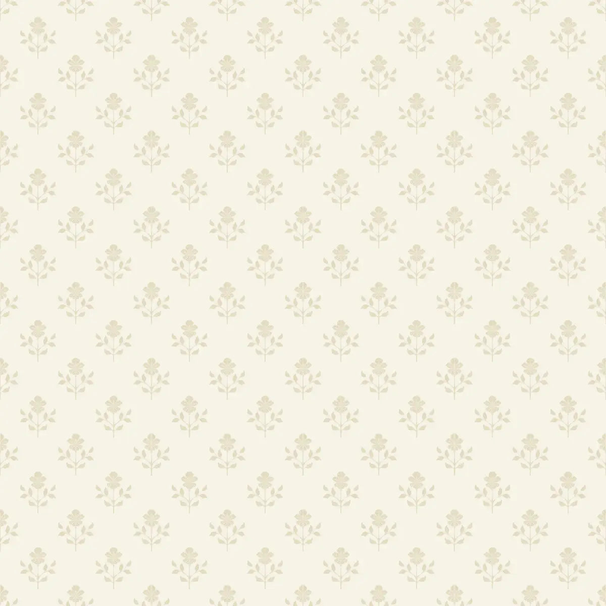 Shiloh Flower Wallpaper - Simple Floral Dot Pattern - by Beeky Illustration - Loomwell Home Goods