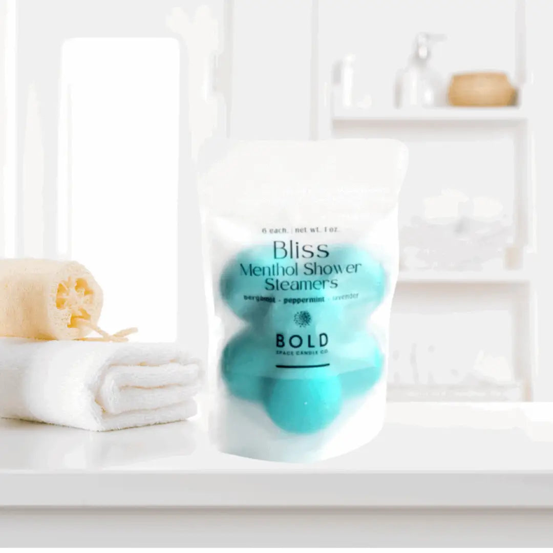 Shower Steamers - Bliss – Bergamot Peppermint & Lavender - 6 pack - Bold Space Candle Co.
