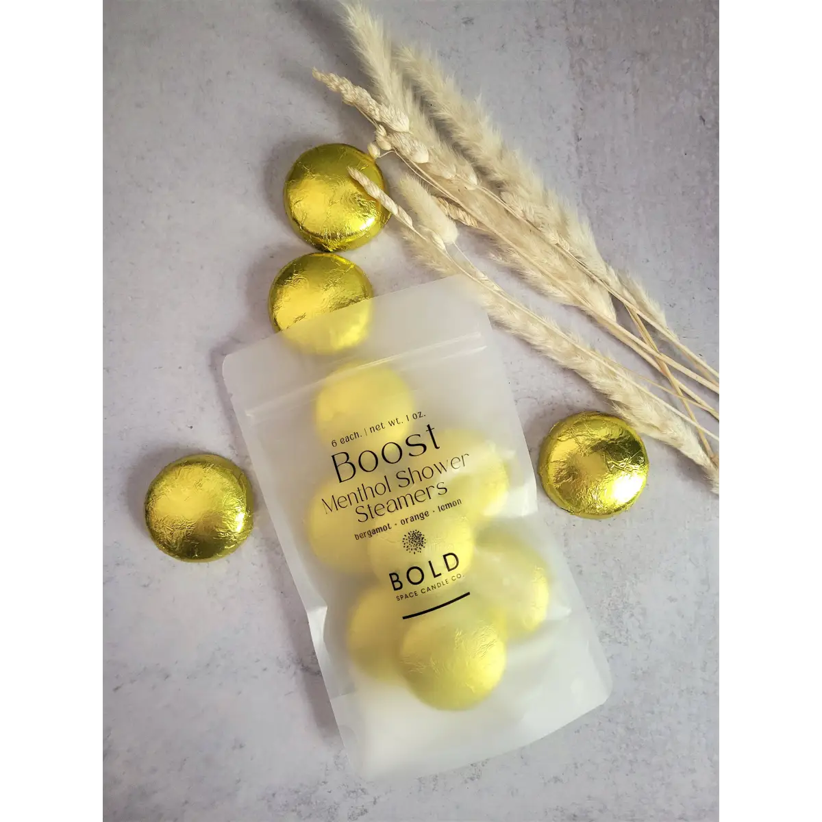 Shower Steamers - Boost – Bergamot Lemon & Blood Orange - 6 pack - Bold Space Candle Co.