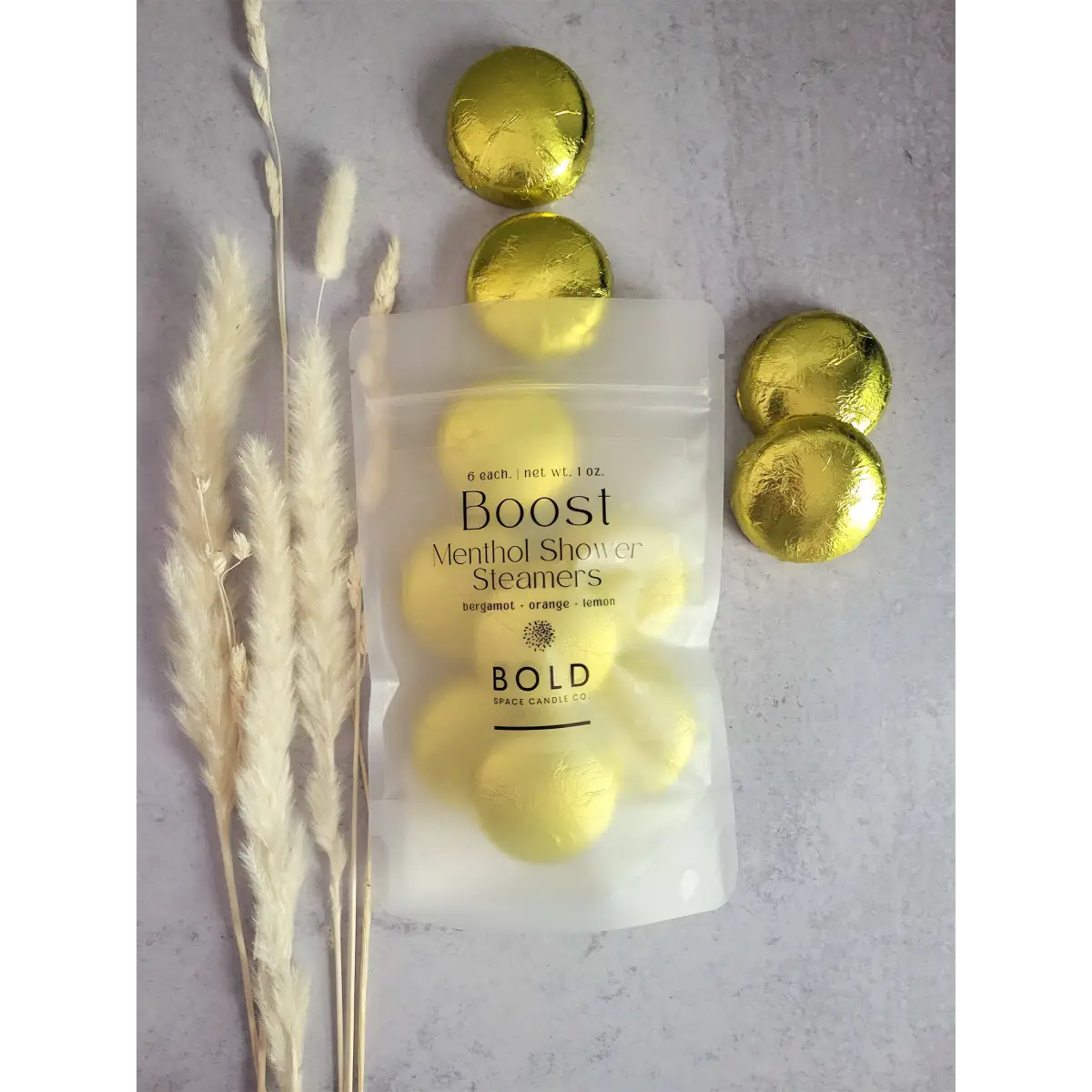 Shower Steamers - Boost – Bergamot Lemon & Blood Orange - 6 pack - Bold Space Candle Co.