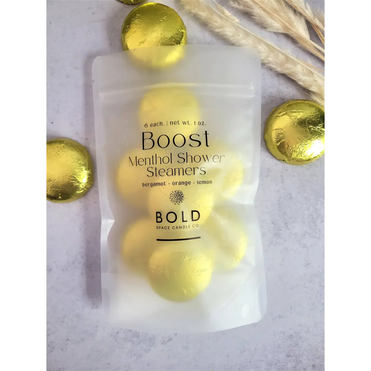 Shower Steamers - Boost – Bergamot Lemon & Blood Orange - 6 pack - Bold Space Candle Co.