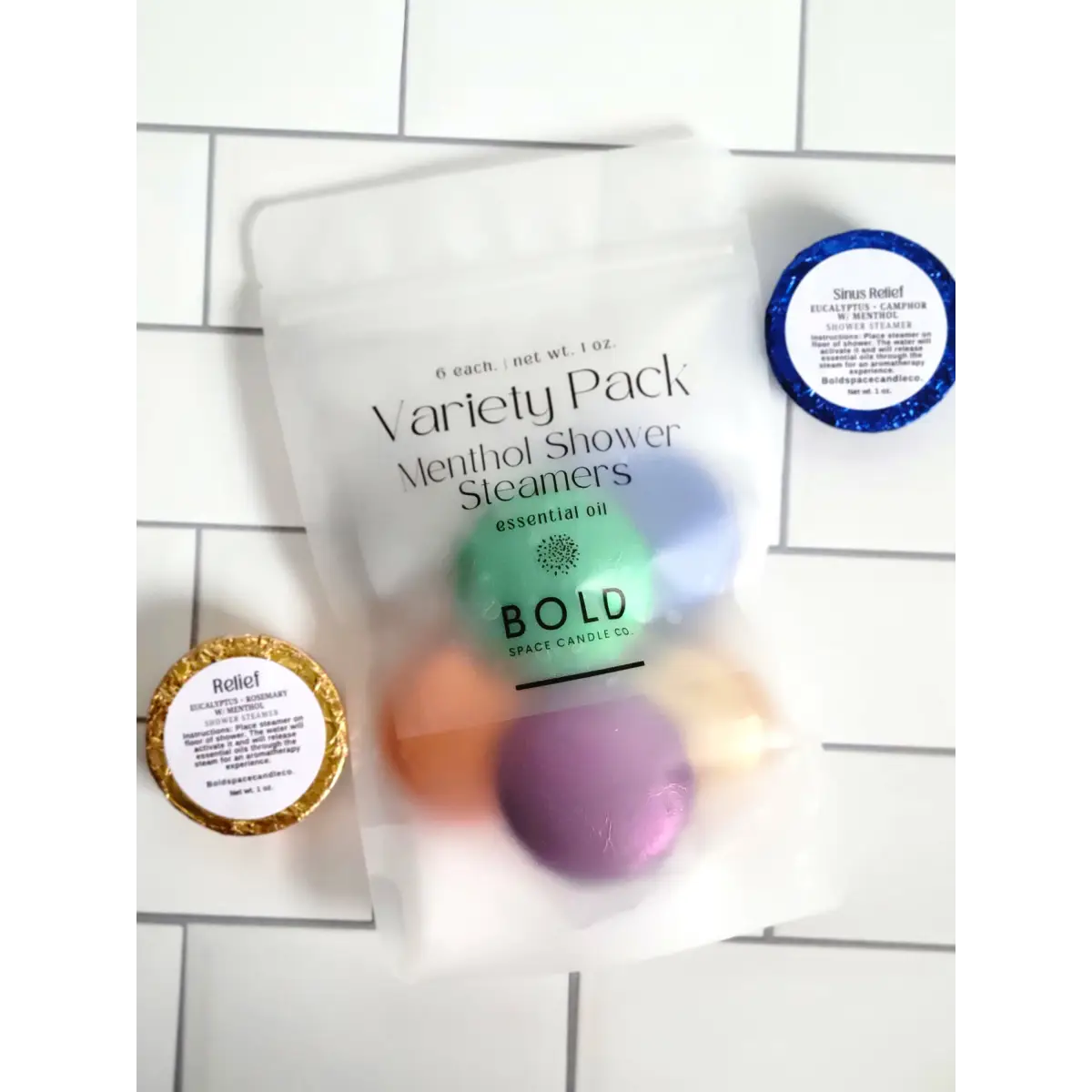 Shower Steamers - Variety Pack - 6 scents - Bold Space Candle Co.