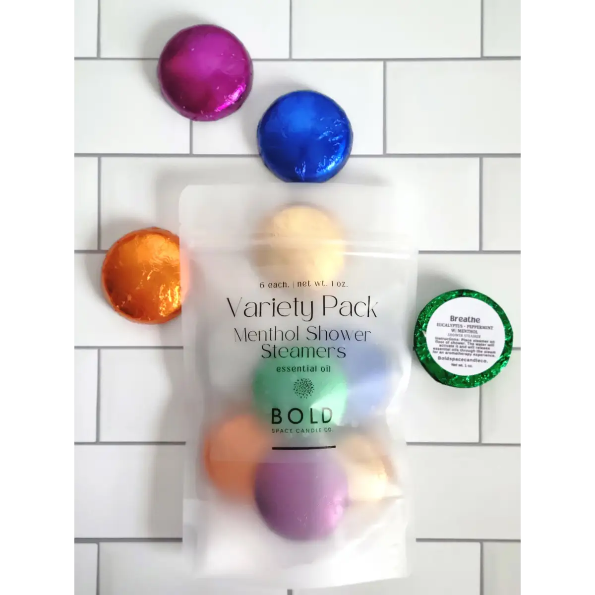Shower Steamers - Variety Pack - 6 scents - Bold Space Candle Co.
