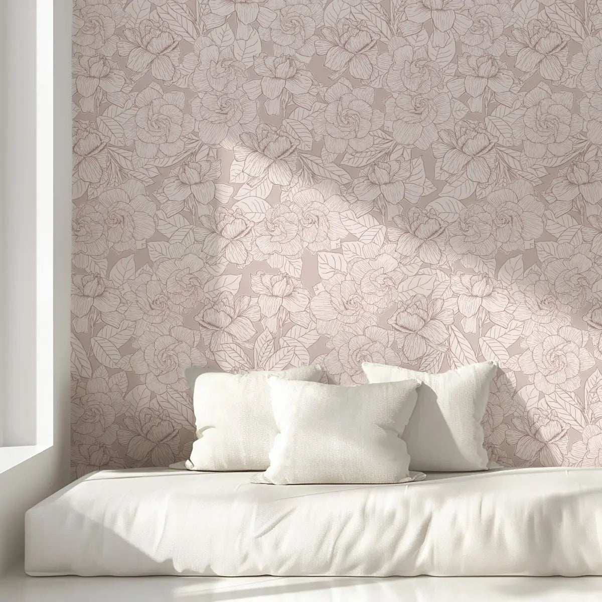 Shyla Wallpaper - Modern Gardenia - by Brittany Polatis Design - Loomwell Home Goods