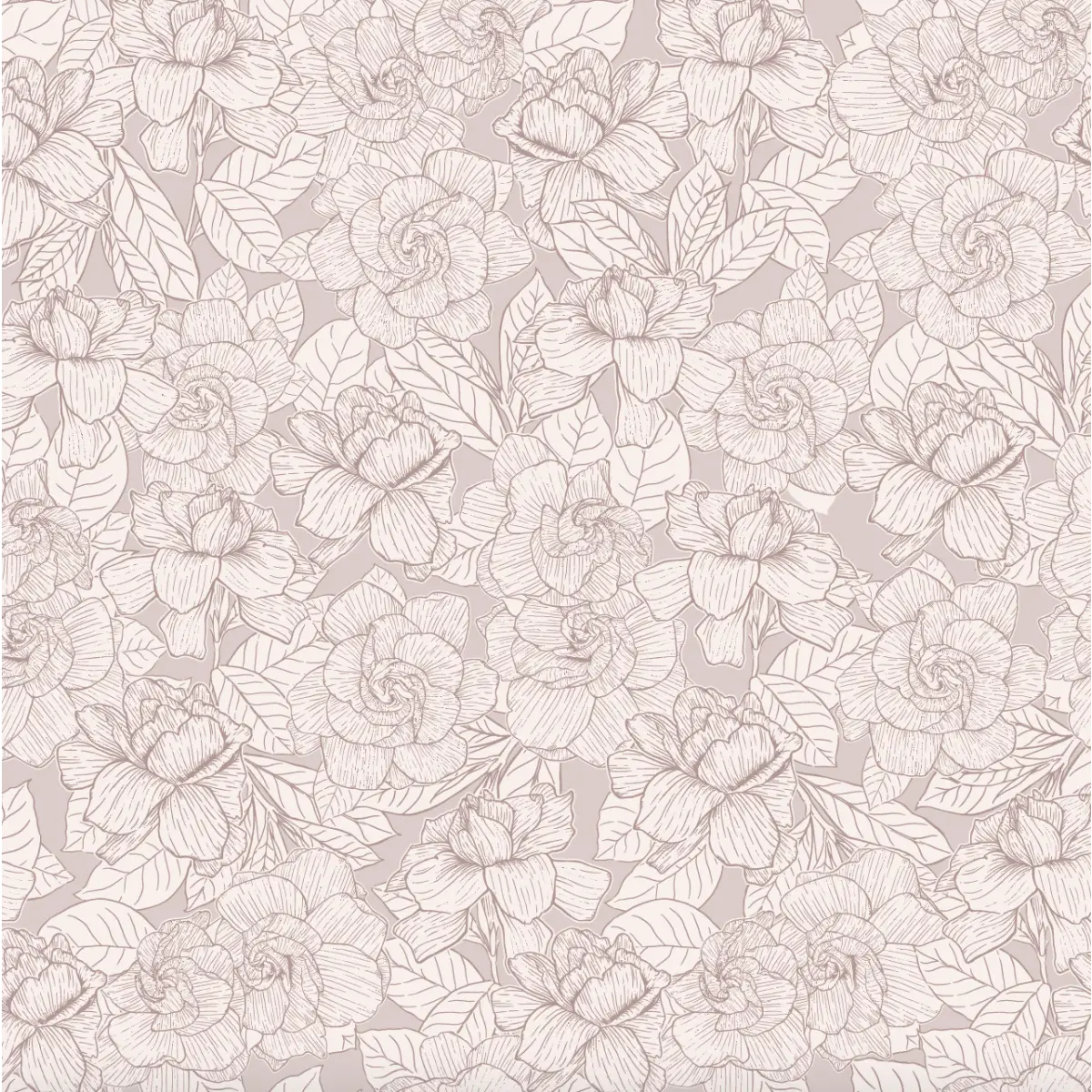 Shyla Wallpaper - Modern Gardenia - by Brittany Polatis Design - Sample 1 foot by 1 foot / Mauve - Loomwell Home Goods