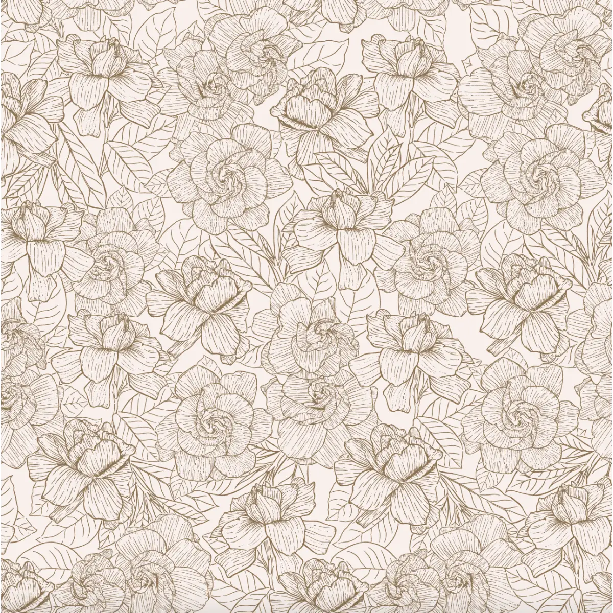 Shyla Wallpaper - Modern Gardenia - by Brittany Polatis Design - Sample 1 foot by 1 foot / Neutral - Loomwell Home Goods