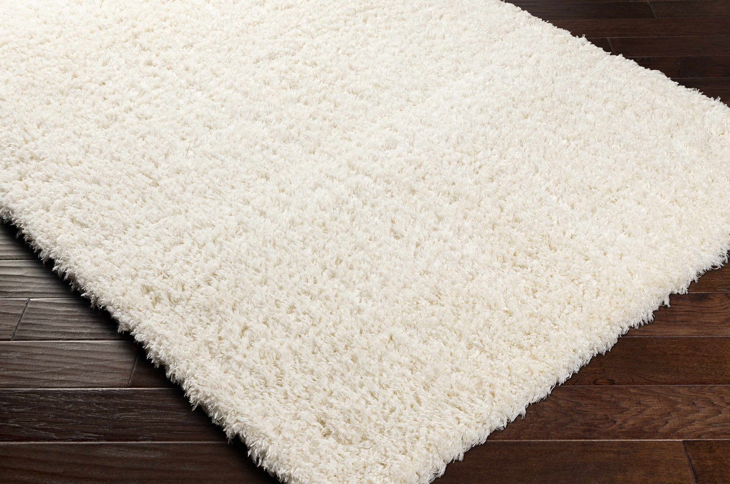 Tapis en peluche Siari couleur crème unie