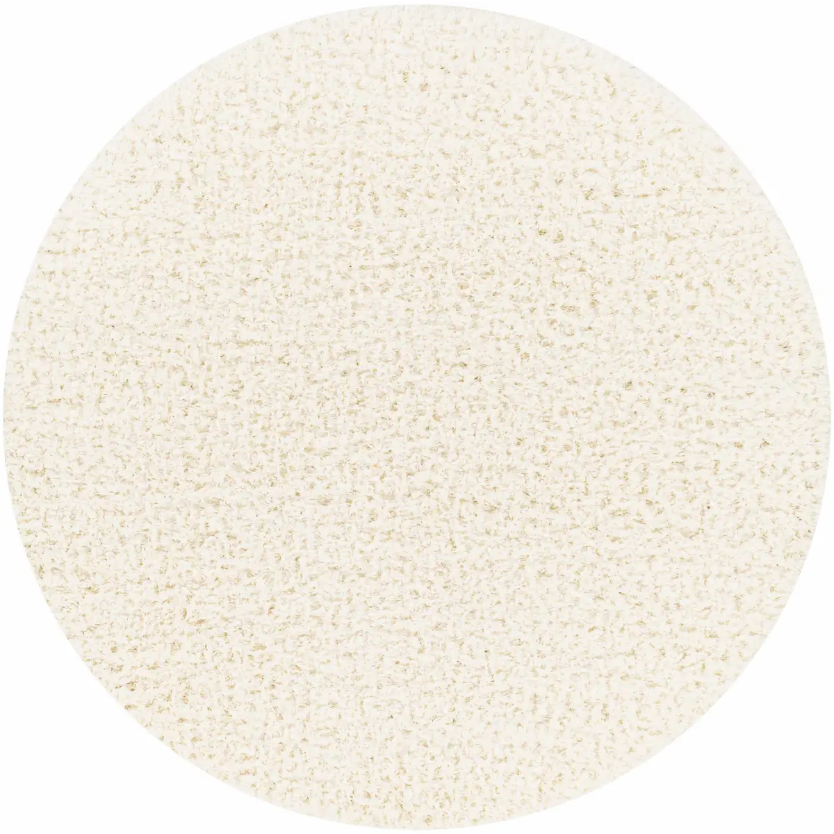 Siari Solid Cream Plush Rug - 6’7’’ Round - Boutique Rugs