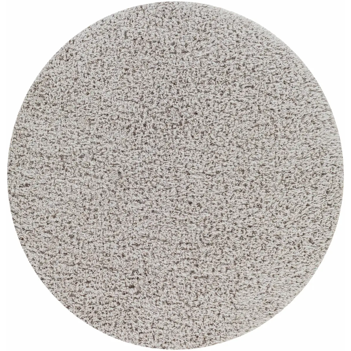 Siari Solid Medium Gray Shag Rug - 6’7’’ Round - Boutique Rugs