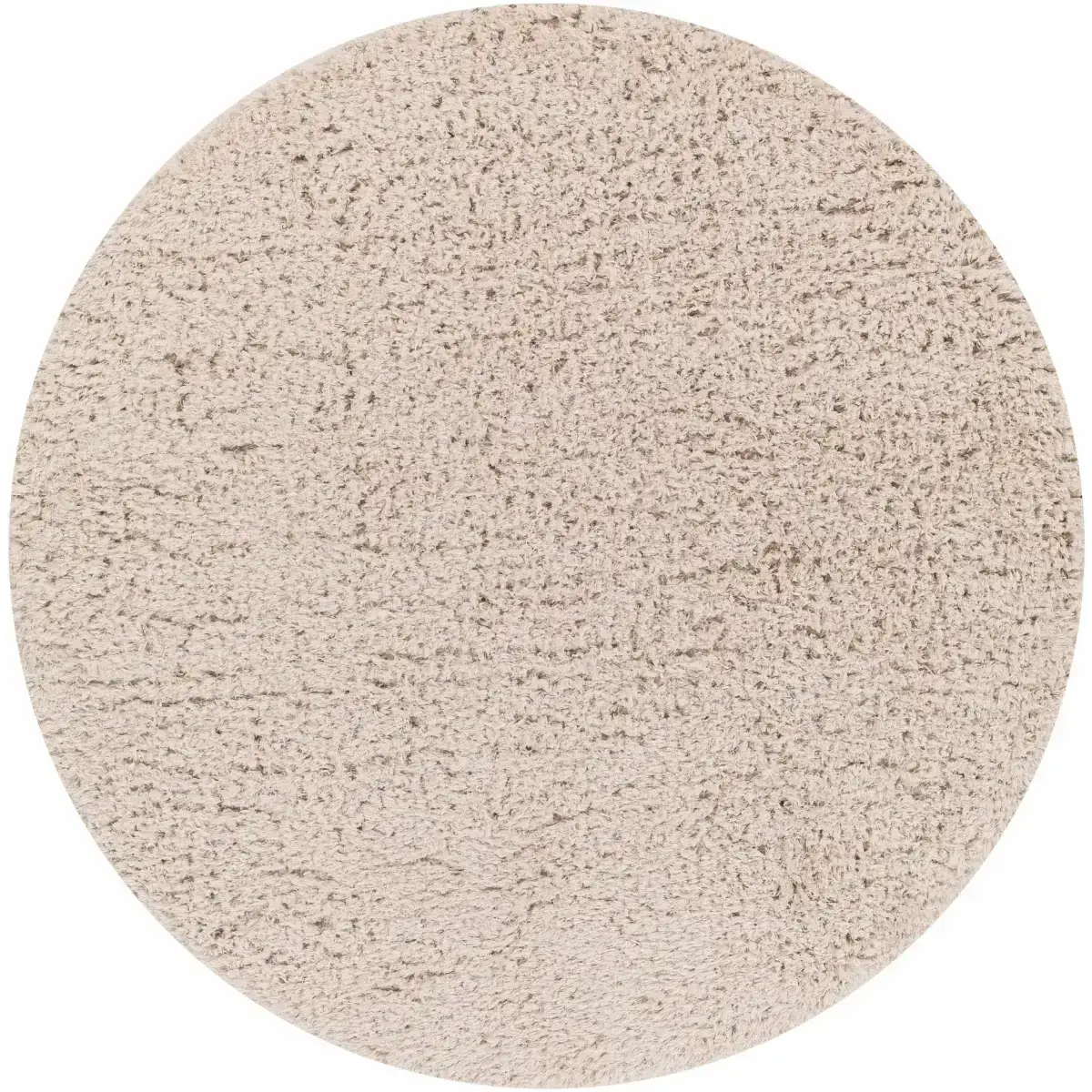 Siari Solid Oatmeal Shag Rug - 6’7’’ Round - Boutique Rugs