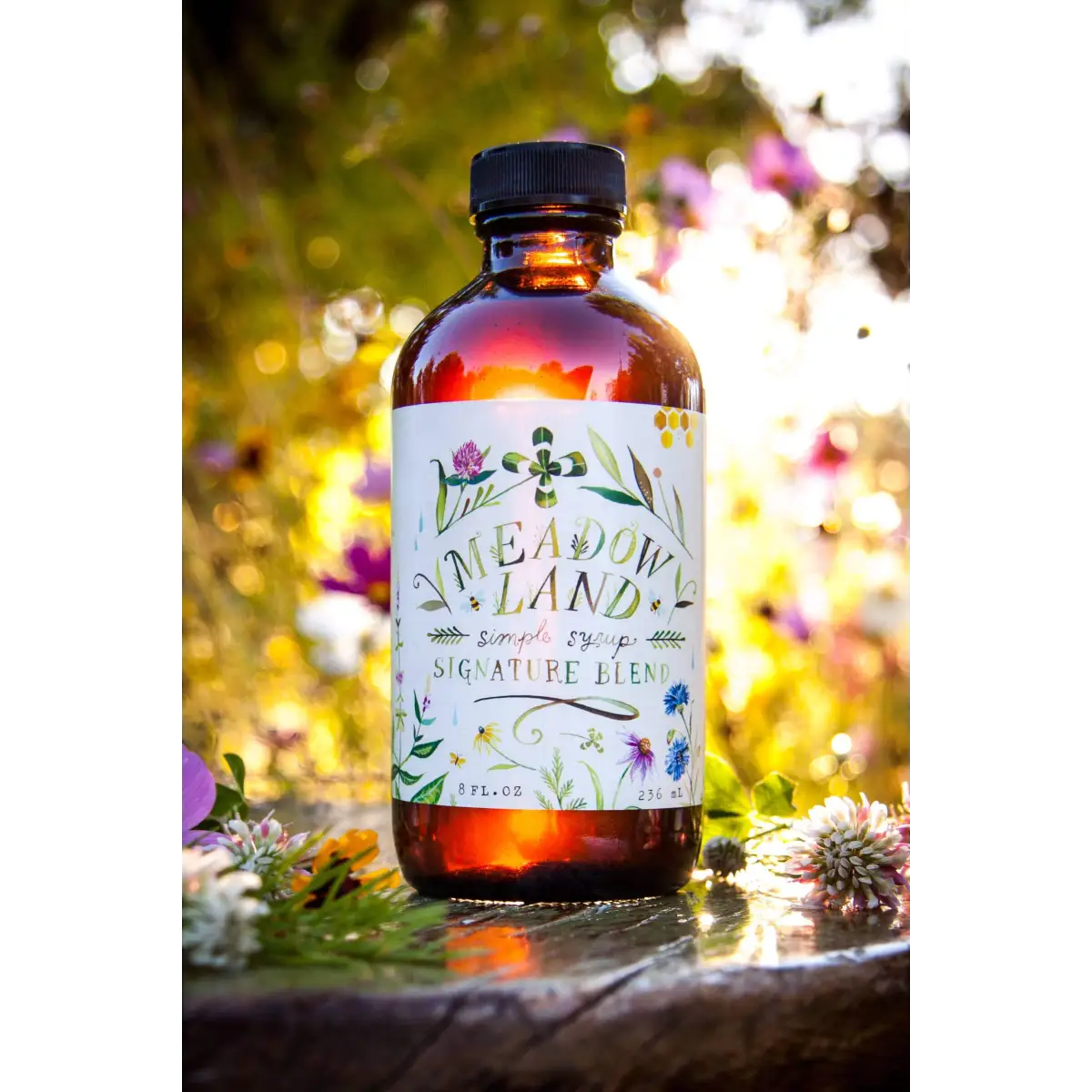 Signature Blend Simple Syrup - Honeysuckle & Clover - Tea - Meadowland Syrup