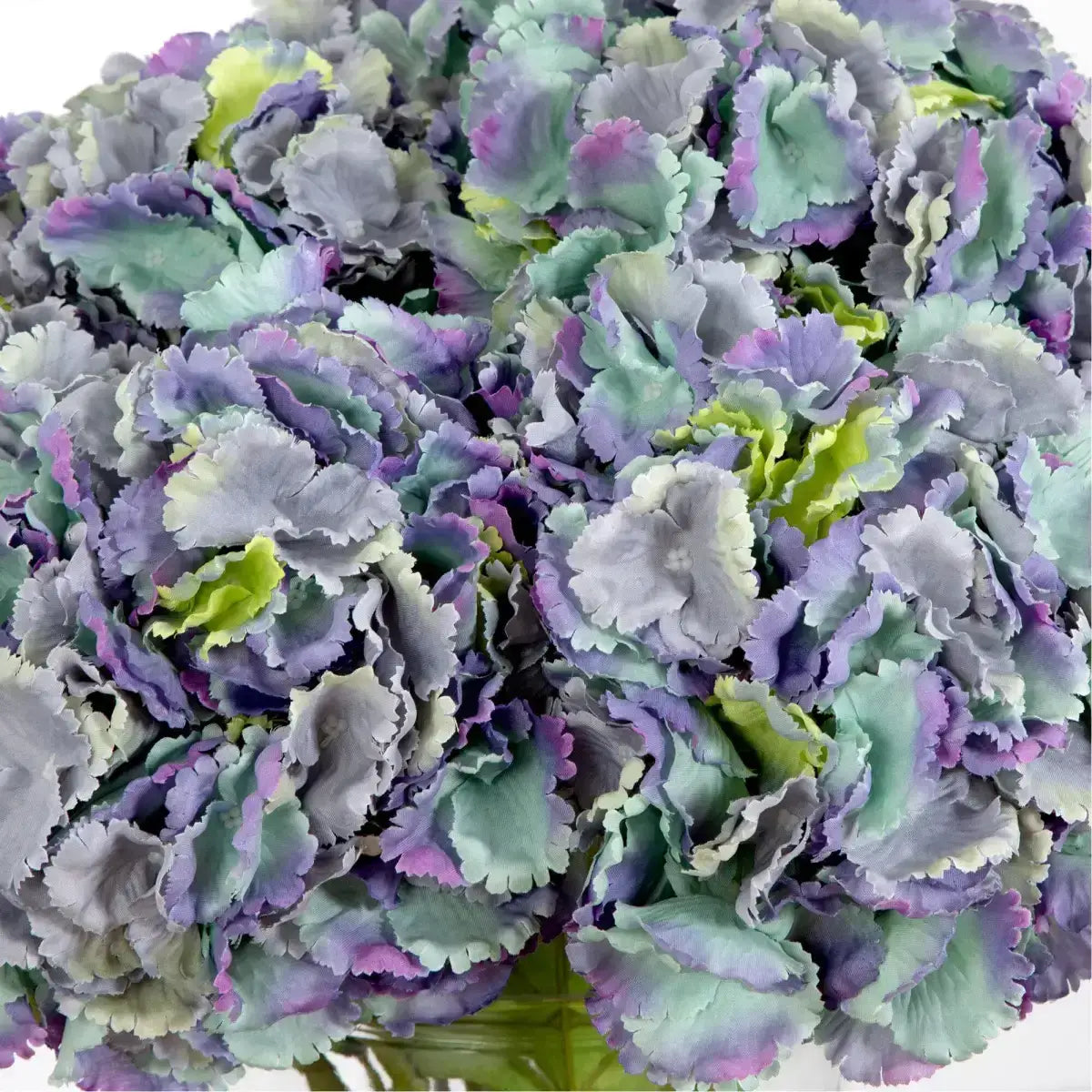 Signature Collection 18” Blooming Hydrangea Artificial Arrangement in Glass Vase - Nearly Natural