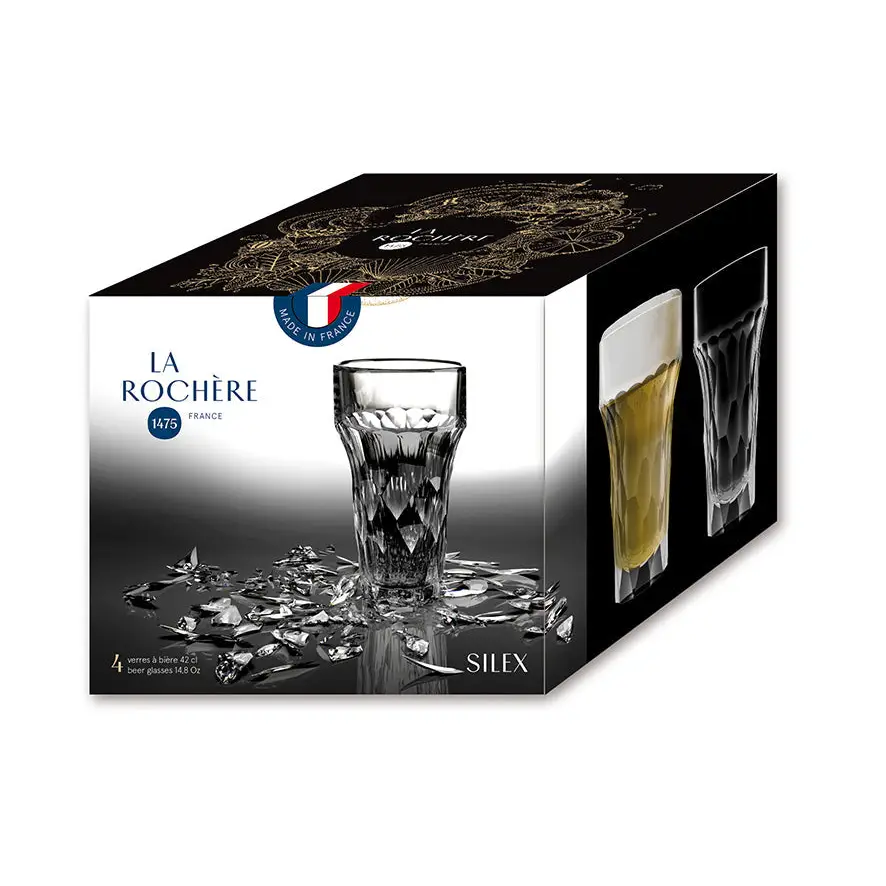 Silex Beer Glasses - Set of 4 - La Rochere NA