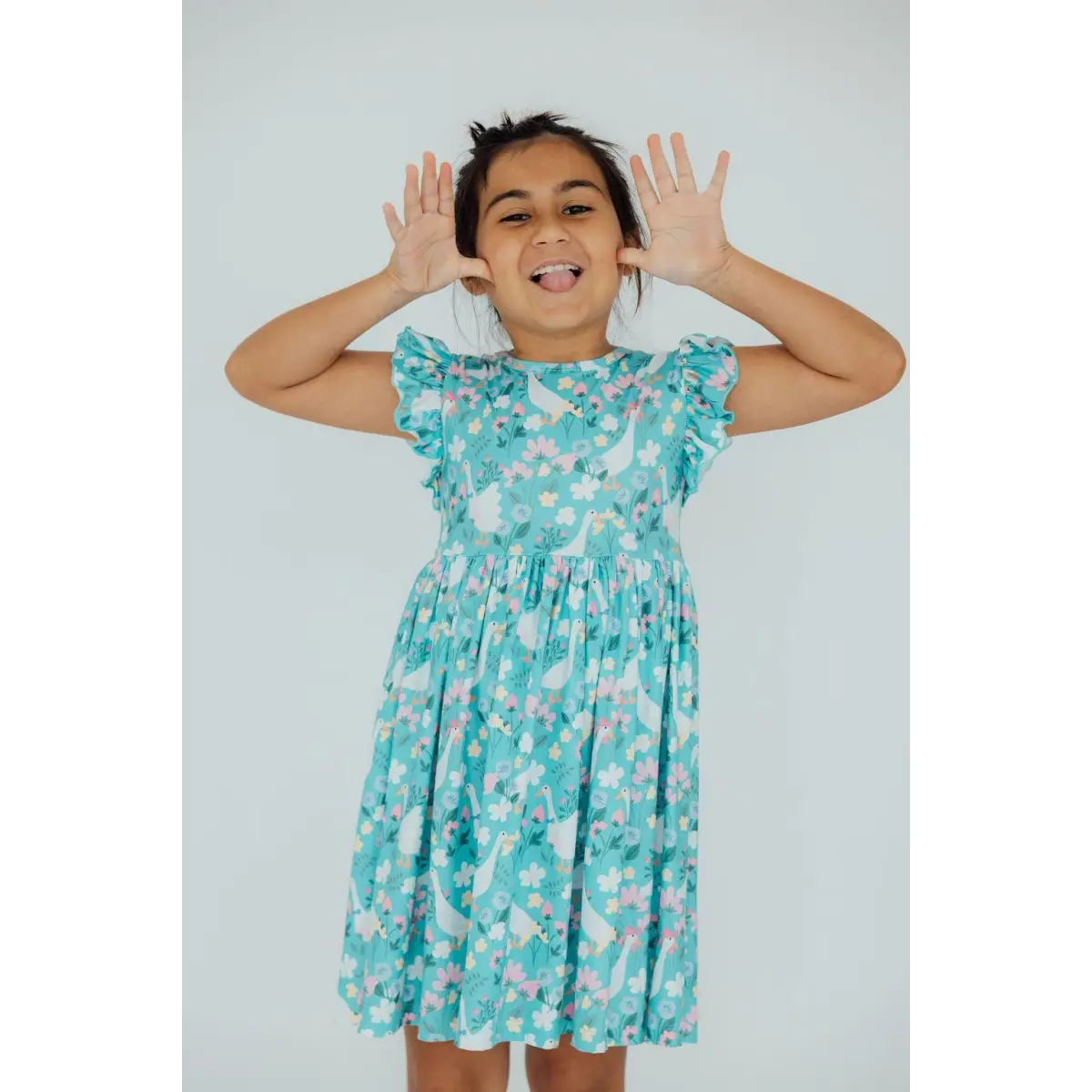 Silly Goose Flutter Sleeve Twirl Dress - Mila & Rose ®
