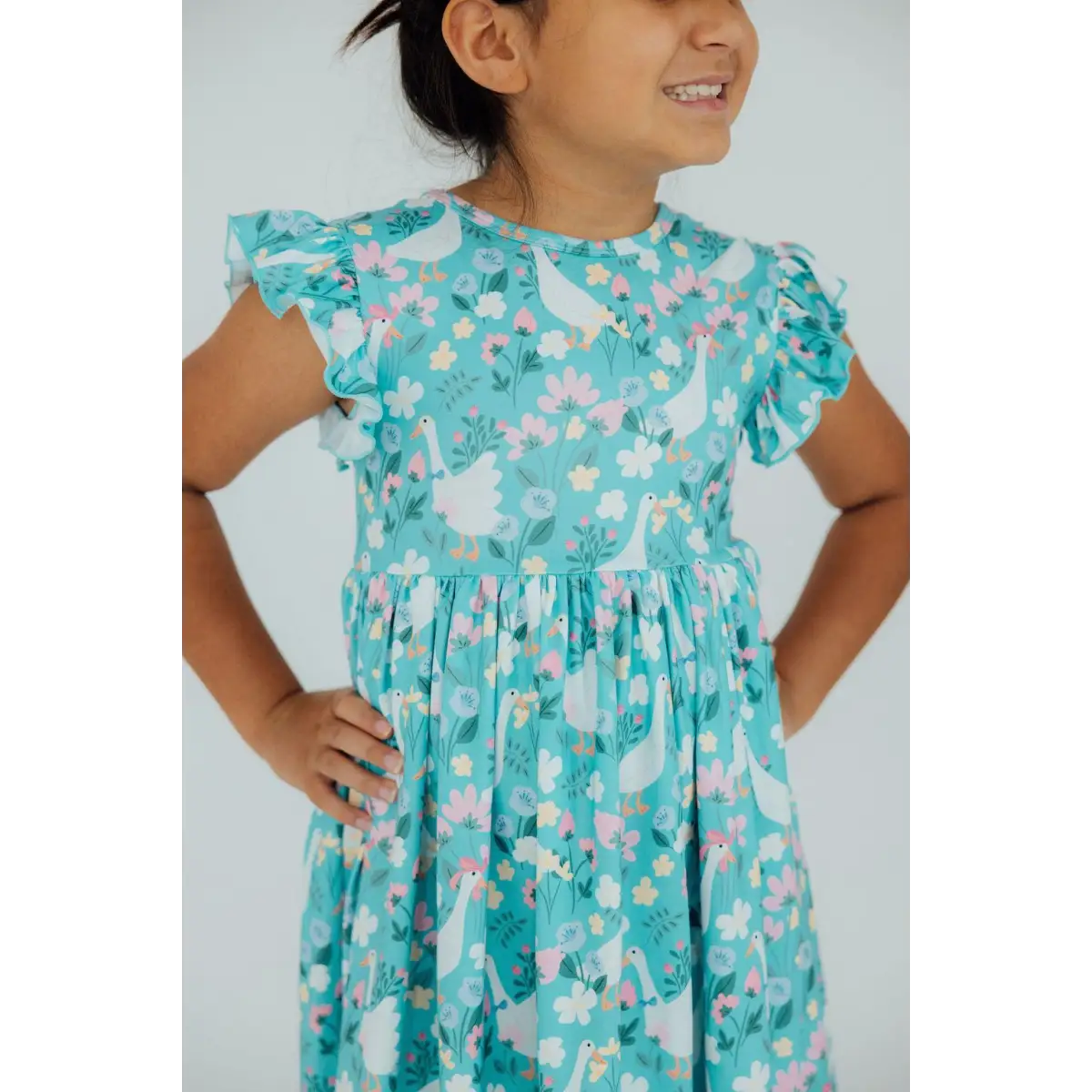 Silly Goose Flutter Sleeve Twirl Dress - Mila & Rose ®